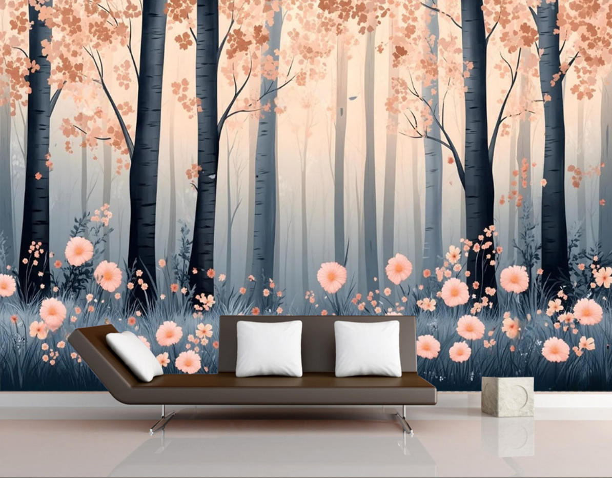 Home Improvement Materials - Wallpaper Hutan Hijau Kustom untuk Dekorasi