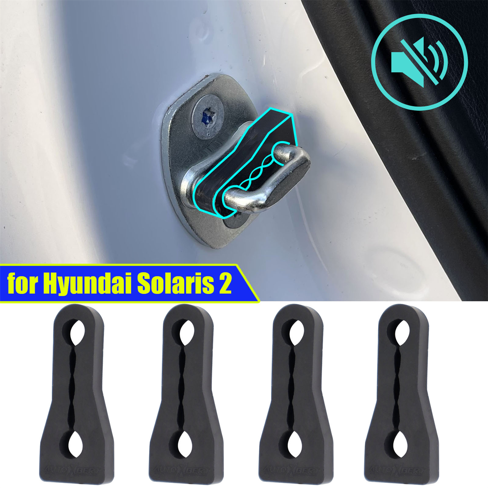 Door Stopper Rubber - Peredam penyangga kunci pintu untuk Hyundai