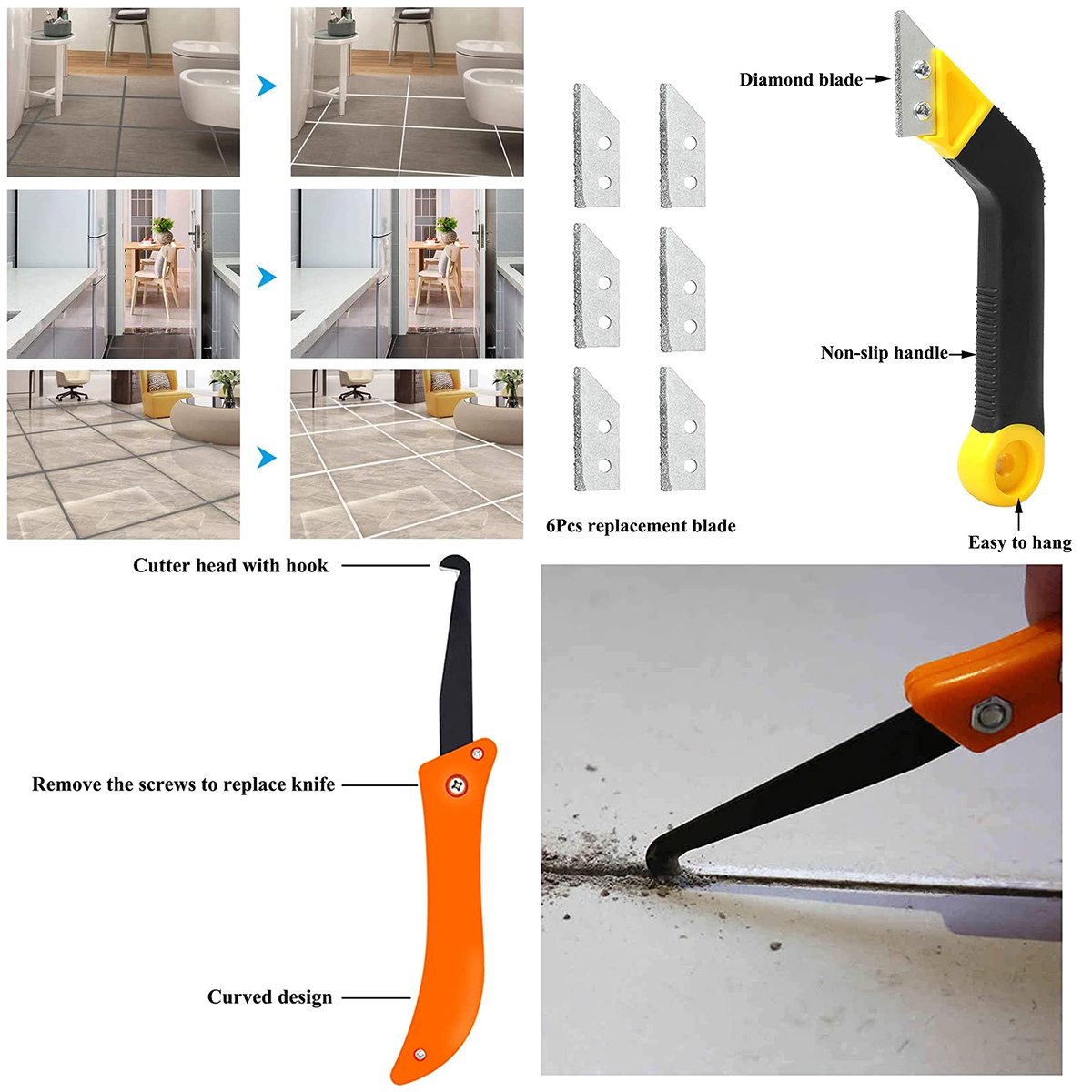 12 Buah Set Alat Penghilang Gr - Grout Saw Removal ulasan dan harga