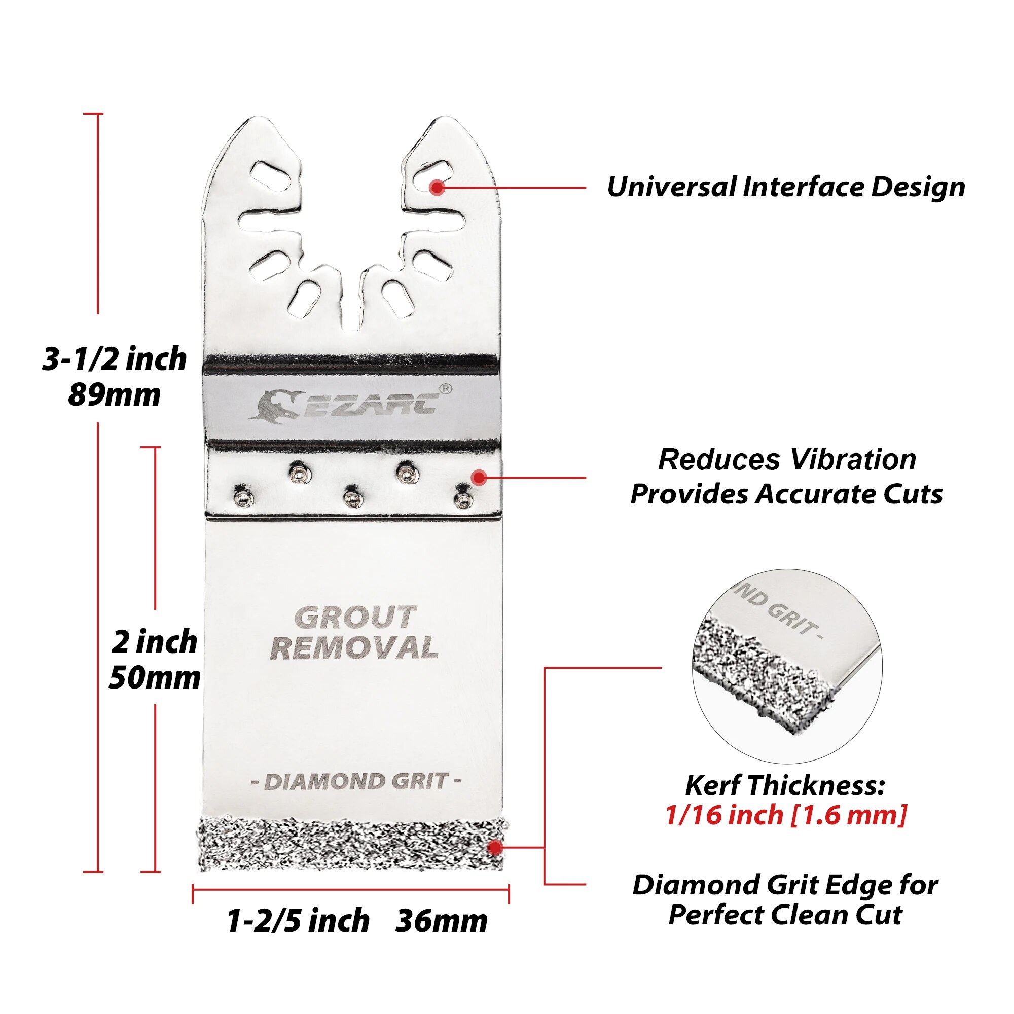 Pisau Gergaji Osilasi EZARC 3p - Grout Saw Removal ulasan dan harga